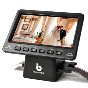 ClearScan P7 Film Scanner with SD Card,7” LCD,Upgraded Version, 24MP High-Resolution 35mm/135/126/110/Super 8 Film & Slide Converter, Quick Digital JPEG Conversion