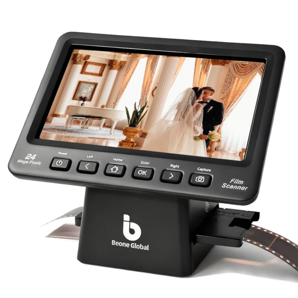 ClearScan P7 Film Scanner with SD Card,7” LCD,Upgraded Version, 24MP High-Resolution 35mm/135/126/110/Super 8 Film & Slide Converter, Quick Digital JPEG Conversion