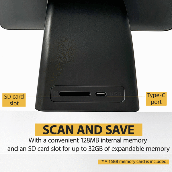 ClearScan P7 Film Scanner with SD Card,7” LCD,Upgraded Version, 24MP High-Resolution 35mm/135/126/110/Super 8 Film & Slide Converter, Quick Digital JPEG Conversion